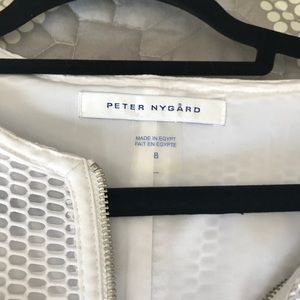 Peter Nygard white mesh jacket